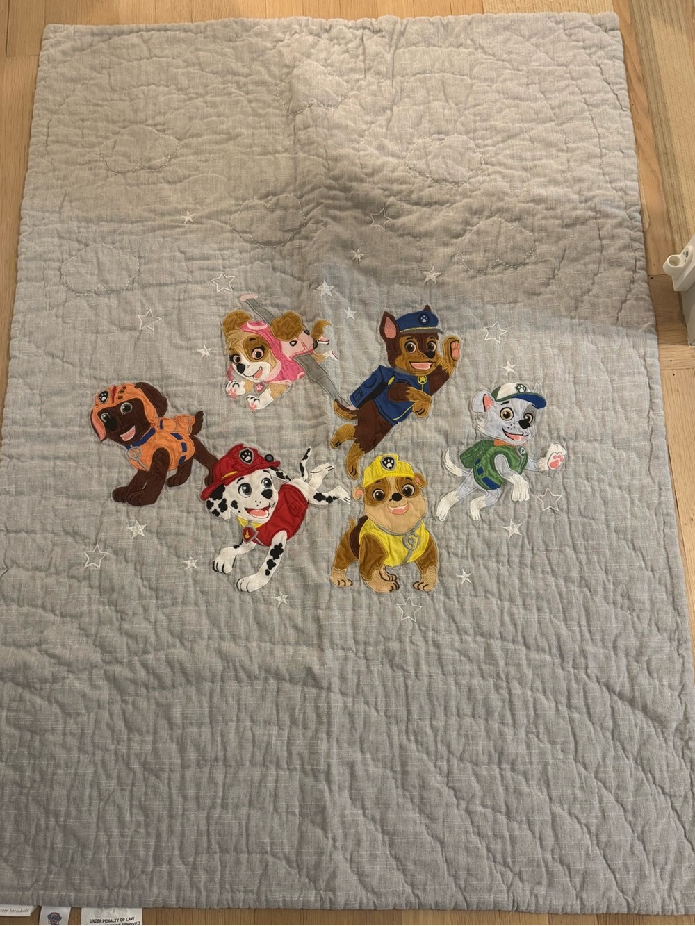 Pottery Barn Paw Patrol Quilt for Toddler Bed